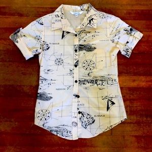 Womens Roberta Oaks aloha shirt.